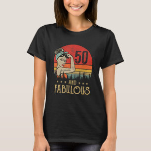 Camiseta Vintage 50 Años Cumpleaños Y Fabuloso 50º Bi