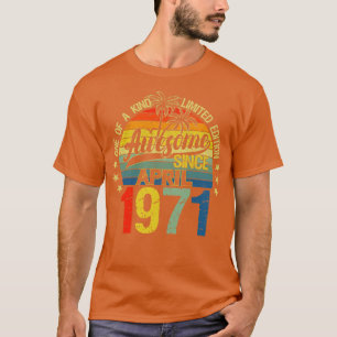 Camiseta Vintage 51 años Abril 1971 Decoraciones 51ª B