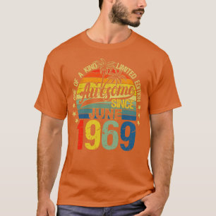 Camiseta Vintage 53 Años Junio 1969 Decoraciones 53ª Bi