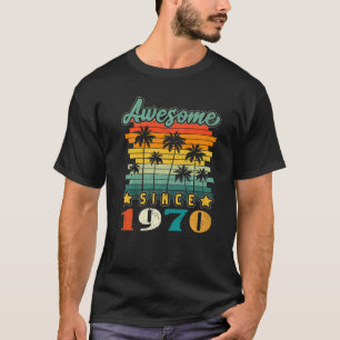 Camiseta Vintage 53th Birthday Awesome From 1970 53 Yrs Ol