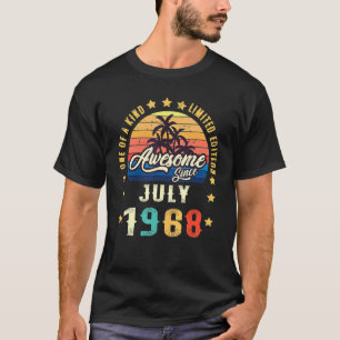 Camiseta Vintage 54th Birthday Awesome From July 1968 Epic