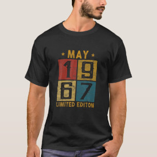 Camiseta Vintage 55º Cumpleaños Mayo 1967 Nacido En 1967 55