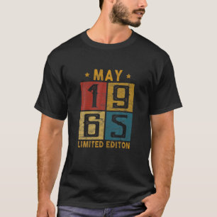 Camiseta Vintage 57º Cumpleaños Mayo 1965 Nacido En 1965 57
