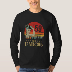 Camiseta Vintage 59 Años Cumpleaños Y Fabuloso 59º Bi