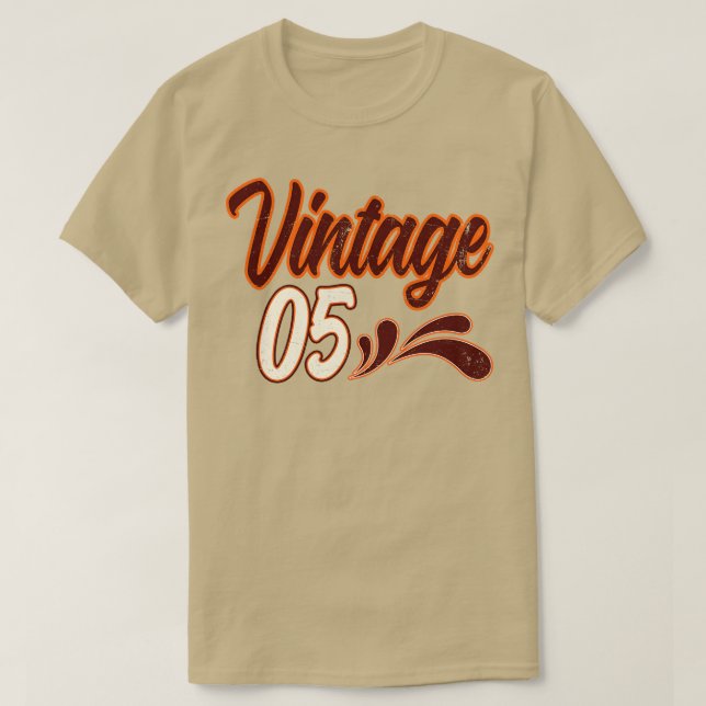 Camiseta Vintage 5 años cumpleaños (Diseño del anverso)