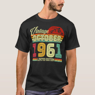 Camiseta Vintage 61st Birthday Awesome From Octubre 1961
