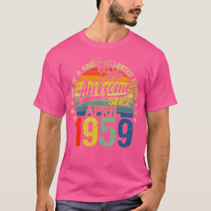 Camiseta Vintage 63 Años Abril 1959 Decoraciones 63ª B