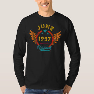 Camiseta Vintage 65º cumpleaños increíble desde junio de 19
