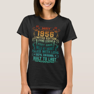 Camiseta Vintage 65 años Mayo 1956 65º cumpleaños