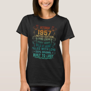 Camiseta Vintage 65 años Octubre 1957 65º cumpleaños