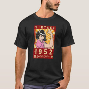 Camiseta Vintage 70 Aniversario 1952 Hizo las mujeres 70 añ