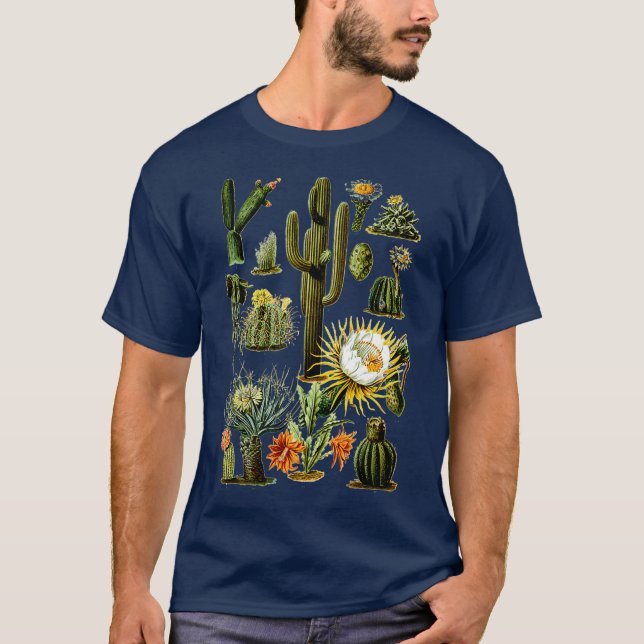 Camiseta Vintage 70 Boho Botanical Cactus Plant (Anverso)