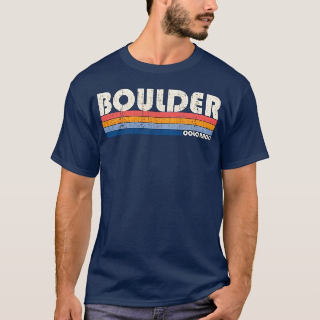 Camiseta Vintage 70S 80S Style Boulder Co girl (Anverso)