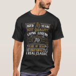 Camiseta Vintage 70th Birthday Apparel de los hombres 70th<br><div class="desc">Vintage 70th Birthday Apparel Mens 70th Birthday.</div>