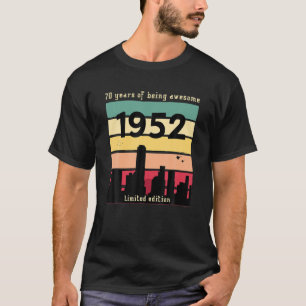 Camiseta Vintage 70Th Birthday T Retro Limited Edition 1952