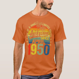 Camiseta Vintage 72 Años Abril 1950 Decoraciones 72ª B