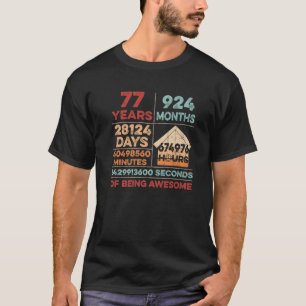Camiseta Vintage 77º Cumpleaños 77 Años Ser Increíble A