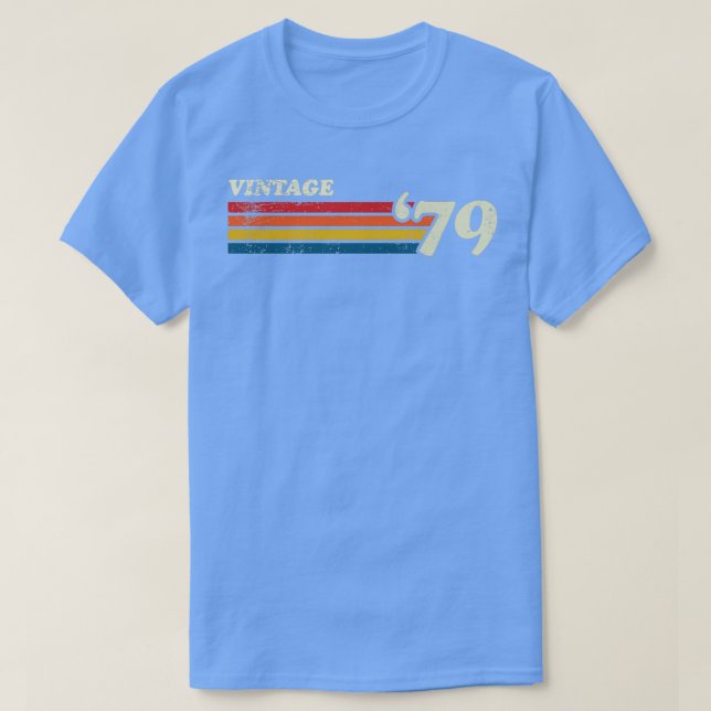 CAMISETA VINTAGE 79 FRANJAS DE RETRO (Diseño del anverso)