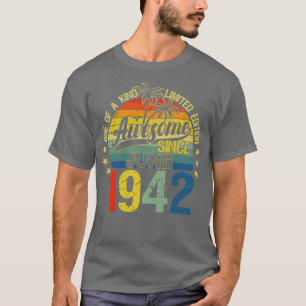 Camiseta Vintage 80 Years June 1942 Decoraciones 80th Bi