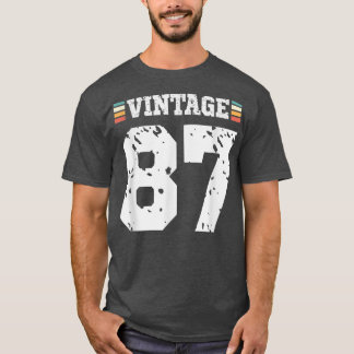 Camiseta Vintage 87 años Feliz 87 cumpleaños Diversión depo