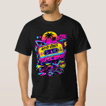 Vintage 90s Retro Cassette Cosmic Sci-Fi Graphic T