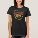 Camiseta Vintage 90th Birthday 1932 The Man Myth Legend<br><div class="desc">Vintage 90th Birthday 1932 The Man Myth Legend.</div>