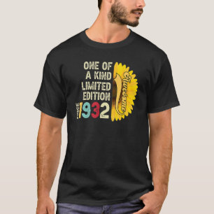 Camiseta Vintage 90th Birthday Sunflower 1932 90 Years Ol