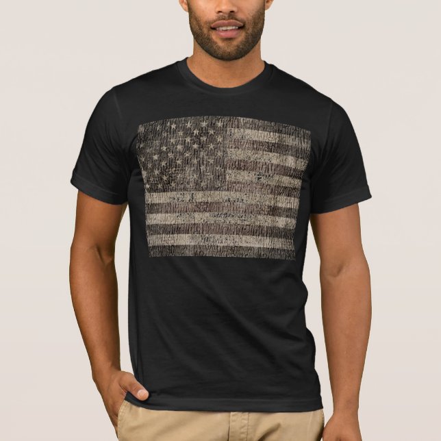 Camiseta Vintage 9 de la bandera americana (Anverso)