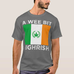 Camiseta Vintage A Wee Bit Highrish Ireland Flag St Patrick