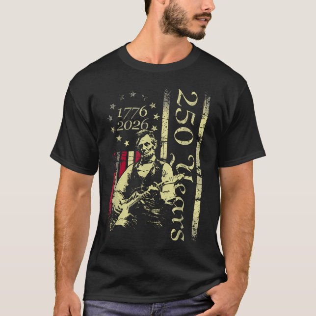 Camiseta Vintage Abraham Lincoln Abe Lincoln Tocando (Anverso)