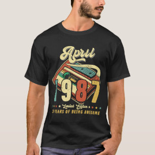 Camiseta Vintage ABRIL 1987 Hecho en 1987 33 cumpleaños 33 