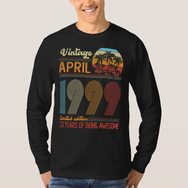 Camiseta Vintage Abril 1999 Cumpleaños (Anverso)