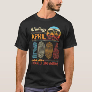 Camiseta Vintage Abril 2006 16 años 16 años Deco de cumplea