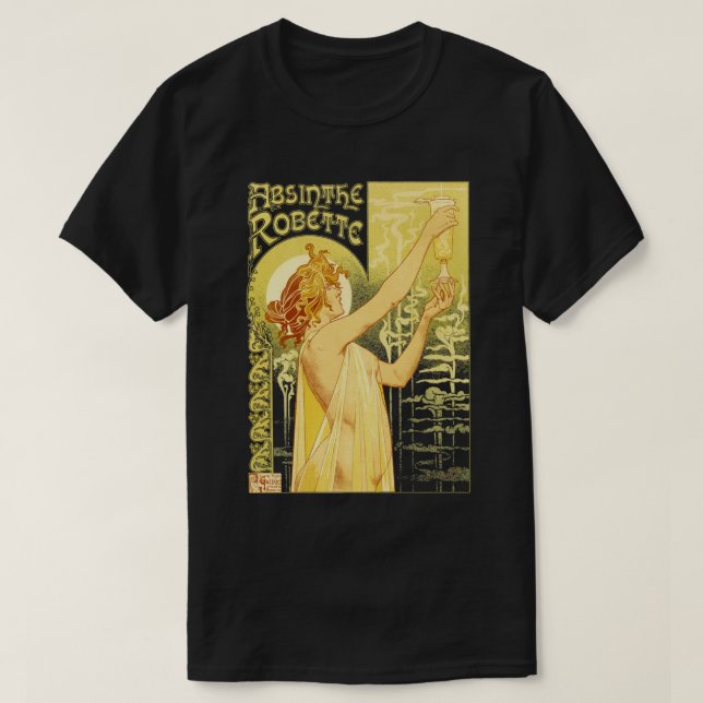 Camiseta Vintage Absinthe Poster Art (Diseño del anverso)