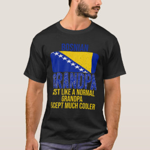 Camiseta Vintage abuelo bosnio bandera de Bosnia para padre