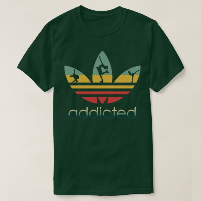 Camiseta Vintage adicto al patinaje artístico (Diseño del anverso)
