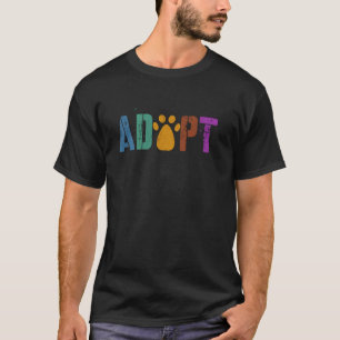 Camiseta Vintage ADOPTAR Animal de Refugio Búsqueda de Resc