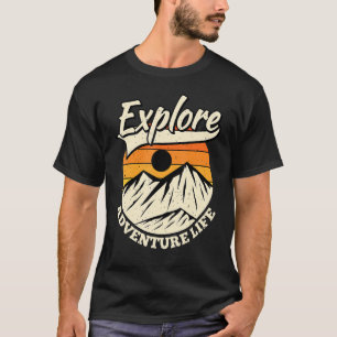 Camiseta Vintage Adventure Life Outdoor Explore Nature Mo