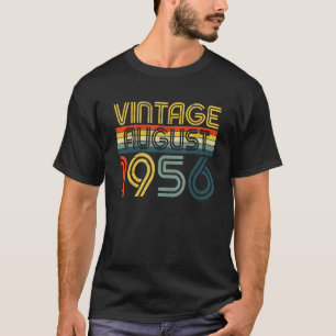 Camiseta Vintage Agosto 1956 66º cumpleaños 66 años