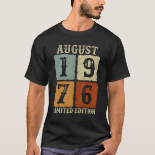 Camiseta Vintage Agosto 1976 46º cumpleaños 46 años