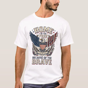 Camiseta Vintage Águila Patriótica Hogar del Libre