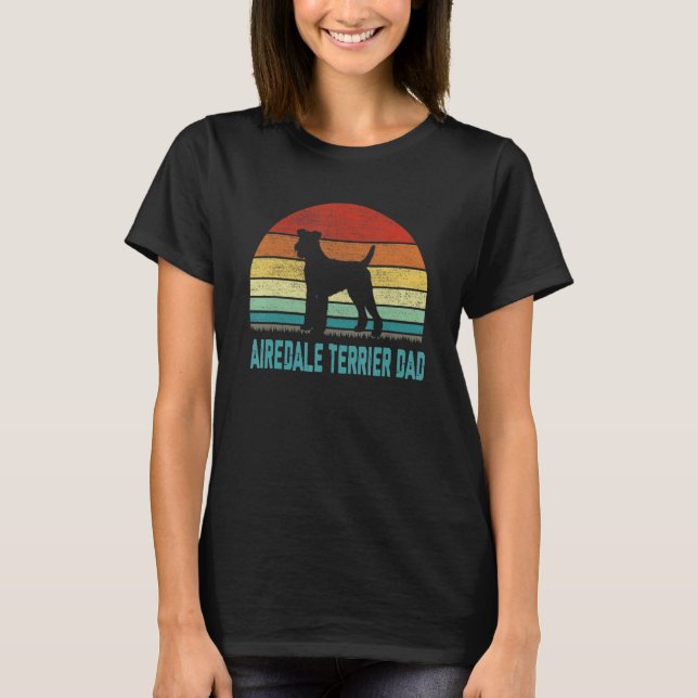 Camiseta Vintage Airedale Terrier Dad  Dog (Anverso)