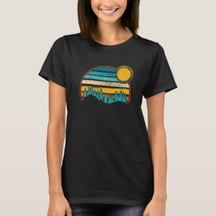 Camiseta Vintage al aire libre Naturaleza Retro Forest Suns