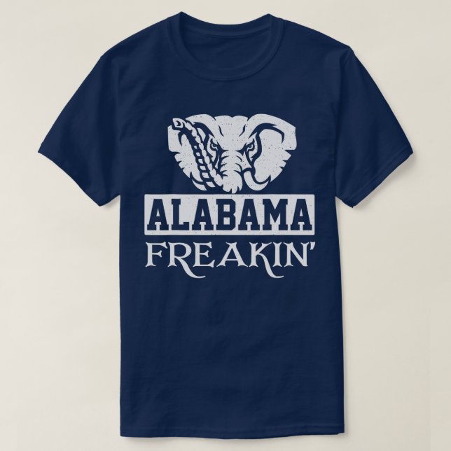 Camiseta Vintage Alabama Elephant Bama Alabama Freakin Funn (Diseño del anverso)