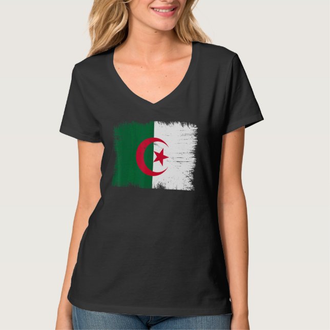 Camiseta Vintage Algeria Flag Algerian Independence Day (Anverso)