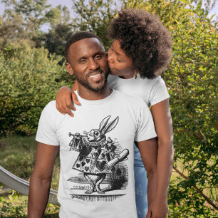 Camiseta Vintage Alice en Wonderland Conejo Blanco como her