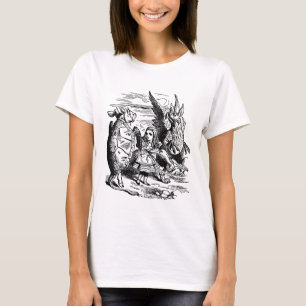 Camiseta Vintage Alice en Wonderland, Gryphon, Tortuga de F
