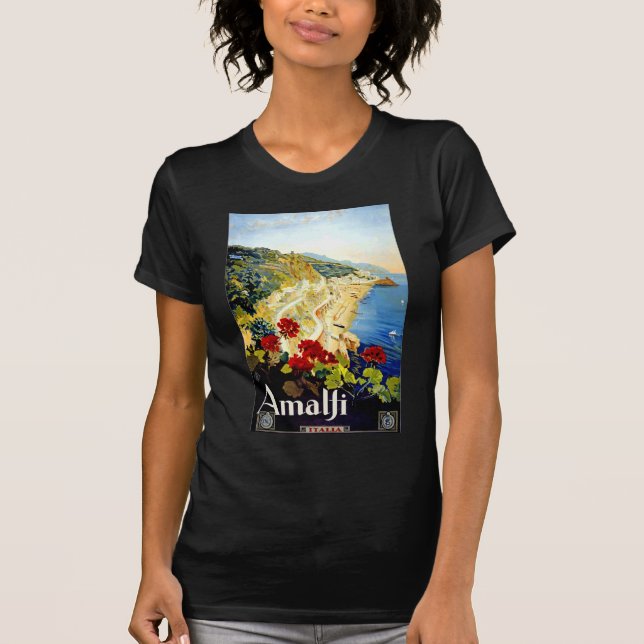 Camiseta Vintage Amalfi Italia Europa Viajes (Anverso)