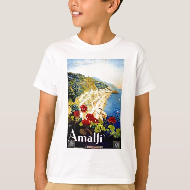 Camiseta Vintage Amalfi Italia Europa Viajes (Anverso)