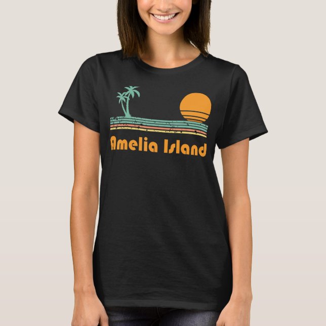 Camiseta Vintage Amelia Island Beach Sunset (Anverso)